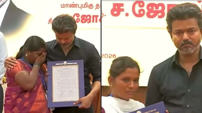 Tamil Nadu CM Vijay Breaks Down While Meeting Families Of Karur Stampede Victims | Video