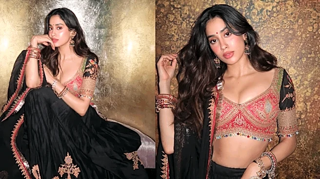 Janhvi Kapoor Makes Black The Colour Of The Wedding Season In A ₹1.5 Lakh Rimple & Harpreet Lehenga