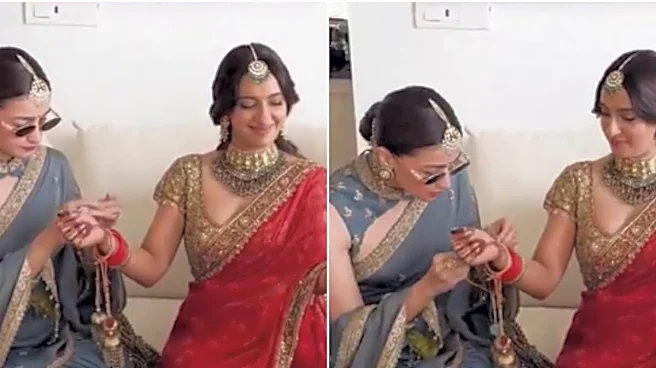 Alia Bhatt Opts For Two Chic Sarees For Akansha Ranjan Kapoor's Wedding Celebrations