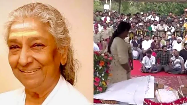 S Janaki Cremated With Full State Honours, Granddaughter Apsara Performs Final Rites
