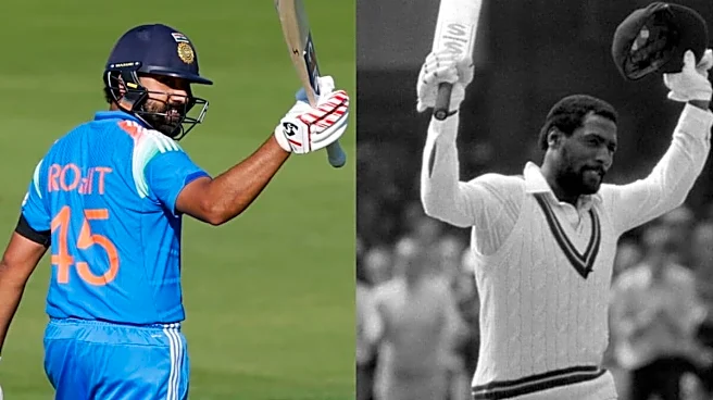 Rohit Sharma Equals Viv Richards' Record Of Highest ODI Score By Overseas Batter At Lord's