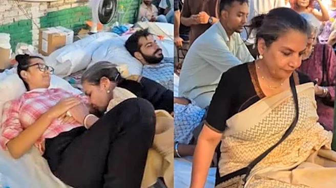 Shabana Azmi Kisses Hunger Striker's Hand At Jantar Mantar, Caresses Her Face | Watch