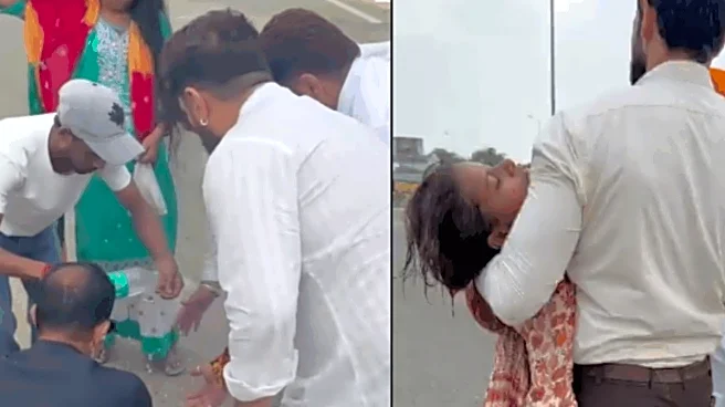 Chirag Paswan Stops Convoy To Help Injured Woman In Punjab, Takes Her To Hospital | Video
