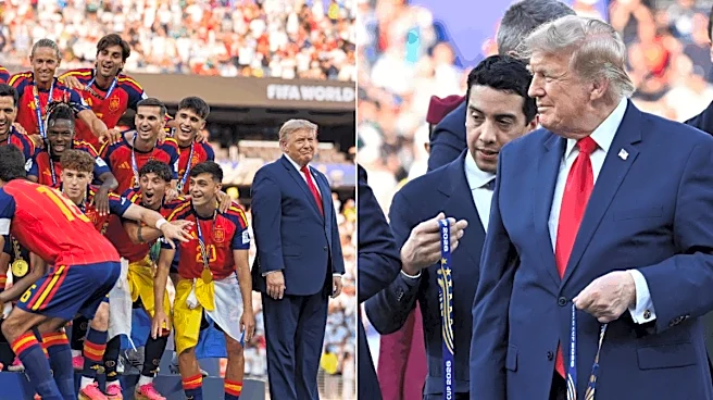 Donald Trump Refuses To Leave Stage Despite FIFA President's Gesture During Trophy Lift; Internet Says 'Just Crop Him Out'
