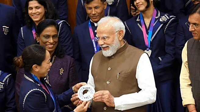 PM Modi Meets And Congratulates CWG 2026 Medal Winners At His Residence