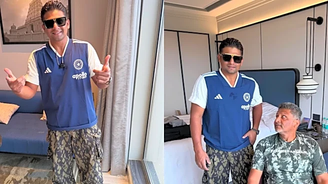 Sarfaraz Khan Is All Smiles As He Celebrates Test Recall By Posing In India Jersey Alongside Father
