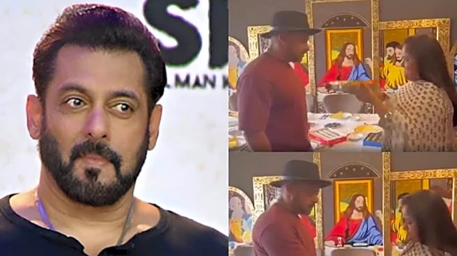 Salman Khan's Sister Arpita Khan Ties Him A Rakhi, Does Aarti In Front Of Jesus Christ's Painting | Fans REACT