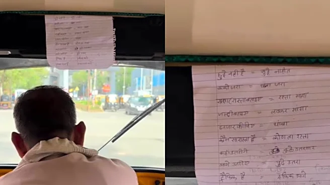 Mumbai Auto Driver Puts Up Hindi-Marathi ‘Cheat Sheet’ To Communicate With Passengers; Internet Reacts