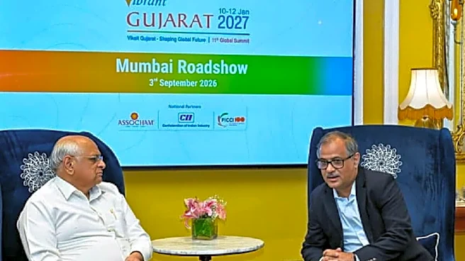 Gujarat CM Bhupendra Patel Leads Vibrant Gujarat Global Summit 2027 Roadshow In Mumbai