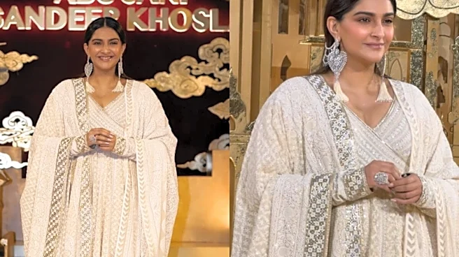 New Mom Sonam Kapoor Glows In White At Abu Jani Sandeep Khosla’s Anniversary Celebration