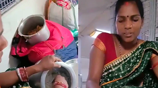 Viral Video: Woman Carries Pots Of Chicken And Rice On Train, Serves Family From Upper Berth