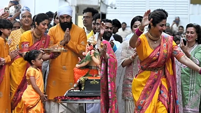 Shilpa Shetty Grooves To Dhol Beats At Ganpati Visarjan With Raj Kundra, Sister Shamita | Watch