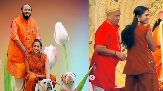 Radhika Ambani’s Vibrant Orange Co-Ord Is Perfect Inspo For Ganpati Visarjan Look