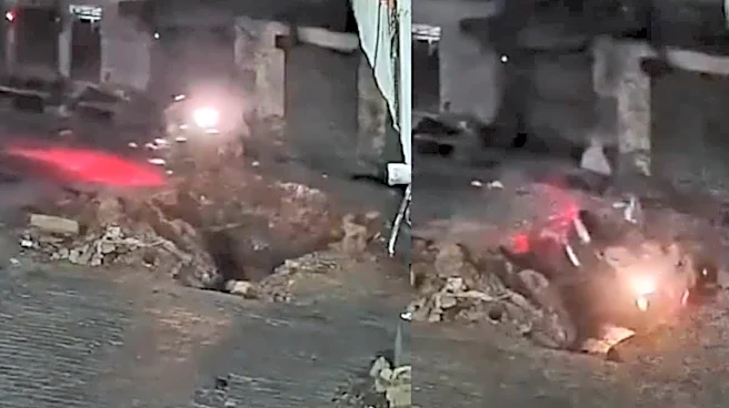 Kanpur Delivery Boy Falls Into Open Sewer Pit In Dark, CCTV Captures Shocking Crash | See Viral Video