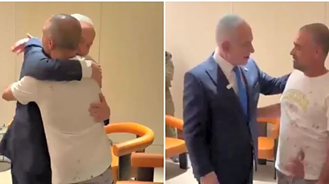 Netanyahu Meets 'Lion-Man' Passenger Who Helped Stop Flydubai Cockpit Attack | Video
