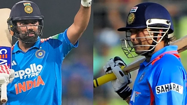 Rohit Sharma Needs 2 Runs To Join Sachin Tendulkar In Special Club Of ODI Batters