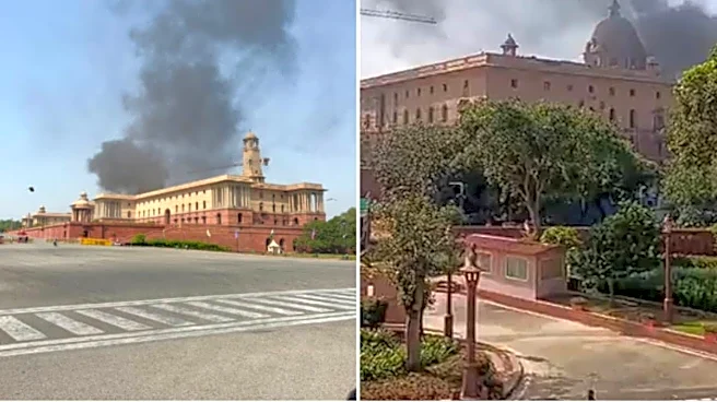 Short Circuit In AC Unit Triggers Blaze At Delhi’s North Block, Fire Tenders On Spot