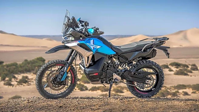 This is CFMoto's flagship adventure motorcycle with 450km range