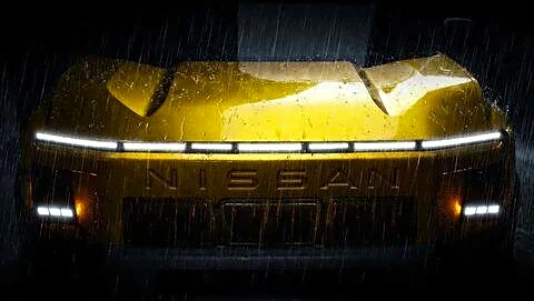 Nissan teases 2028 Xterra with amber lights and NISSAN wordmark