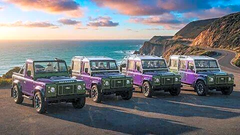 Land Rover Classic unveils 4 Defender V-8s in Spectral Green