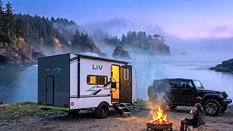 Georgia-based LIV unveils E-Leaf offroad electric camper with 300-amp-hour battery
