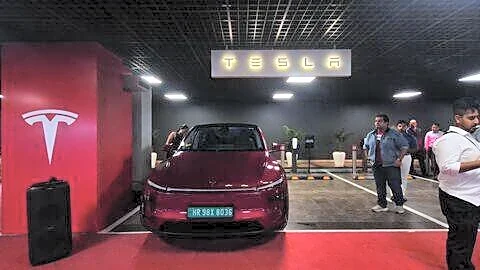 Tesla opens Nexus Select Citywalk charging spot in Delhi