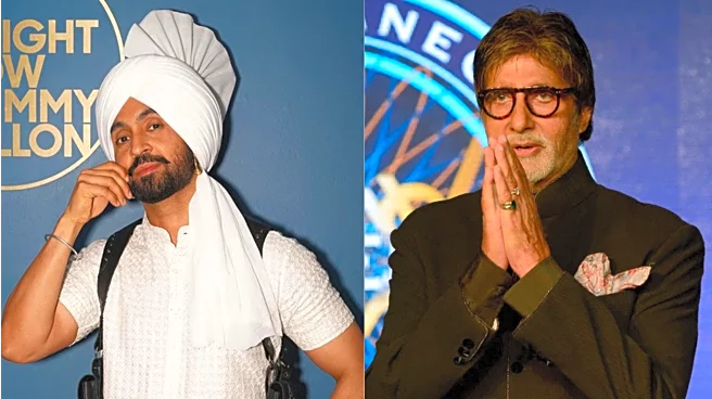 'KBC 17': Diljit touches Amitabh's feet, performs 'Tu Mujhe Kabool'