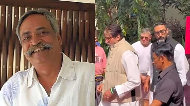 Mumbai: Amitabh Bachchan, Abhishek Bachchan attend Piyush Pandey's funeral
