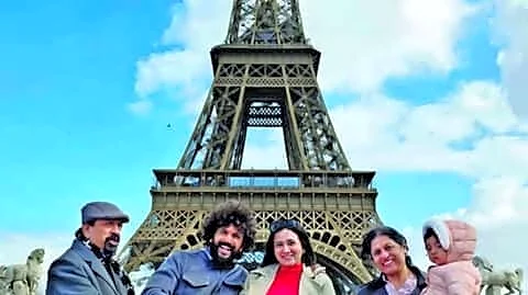 Poonacha announces 2nd pregnancy at Eiffel Tower in Paris
