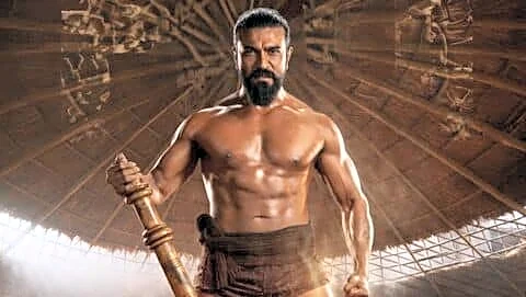 Charan shares 'Peddi' poster on Hanuman Jayanti on X