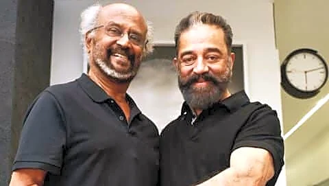 Rajinikanth and Haasan on set clip rebuts AI extras rumors