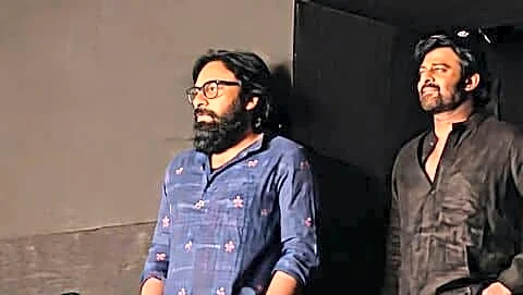 Prabhas, Vanga at 'Dhurandhar 2' Hyderabad screening, fans post photos