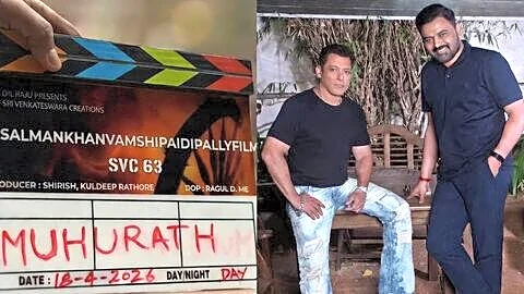 Khan and Nayanthara start Paidipally's film with traditional Mumbai pooja