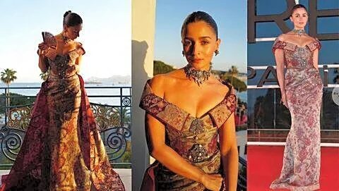 Bhatt wears Tahiliani gown at L'Oreal Paris dinner at Cannes
