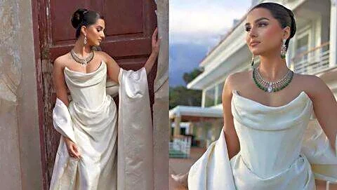 Sutaria debuts on 79th Cannes red carpet in ivory Westwood