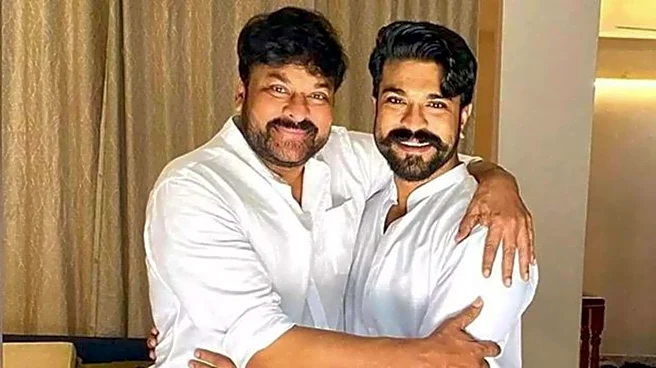 'Peddi': Chiranjeevi gushes about son's film, leaks dialogue