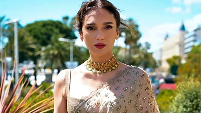 Cannes 2026: Aditi Rao Hydari stuns in sheer organza saree