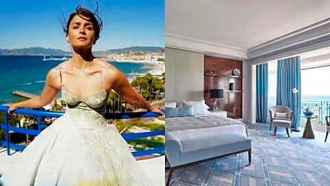 Bhatt shines at Cannes in blush gown, Hotel Martinez stay