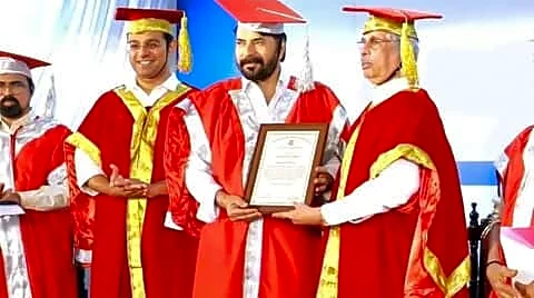 Mammootty receives honorary D.Litt. from Mahatma Gandhi University Kottayam
