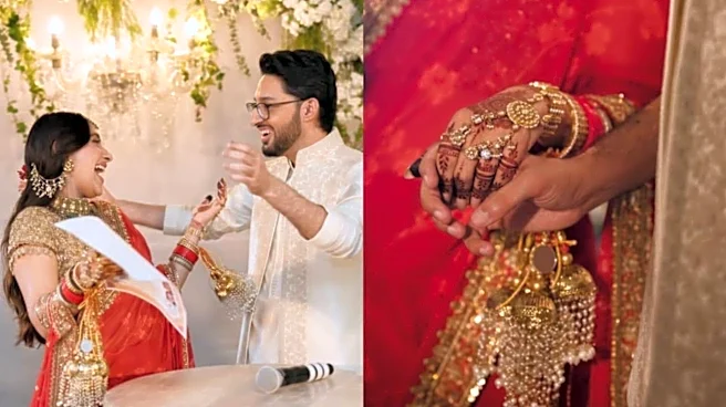 Akansha Ranjan Kapoor-Sharan Sharma glow with love in wedding photos
