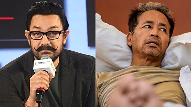 Aamir denies Wangchuk inspired '3 Idiots,' hopes he ends fast