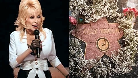 Parton's Hollywood Walk of Fame star scratched days after death