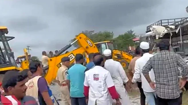 24 killed after gravel-laden lorry and bus collide in Telangana