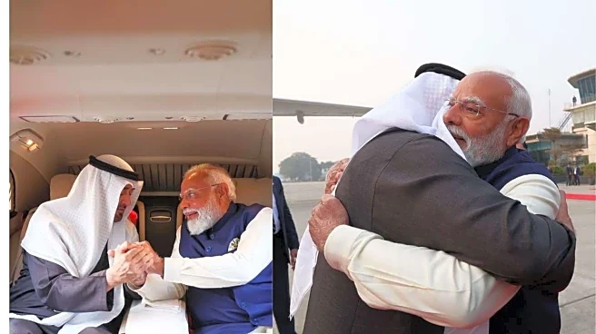 PM Modi's special airport welcome for UAE president's visit