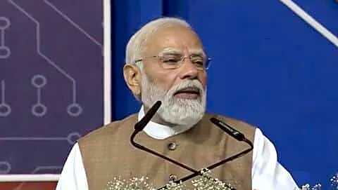 Prime Minister Narendra Modi inaugurates Kaynes Semicon plant in Sanand
