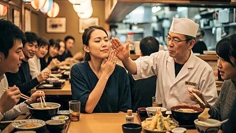 Shachihoko-ya in Nagoya charges 300 yen for slaps before meals