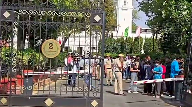 Masked driver rams Delhi Assembly gate, places bouquet and flees