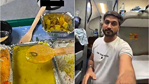Travel vlogger finds metal in dal on Vande Bharat train