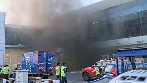 Fire near elevator at Goa's Dabolim Airport contained by staff