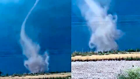 Rare landspout tornado hits Akhnoor, Jammu, lasting nearly 10 minutes